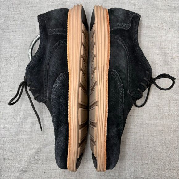 Cole Haan Lunargrand Wingtip Oxford Black Suede‎ Lace Up Derby Classic Men’s 11 - Picture 10 of 10
